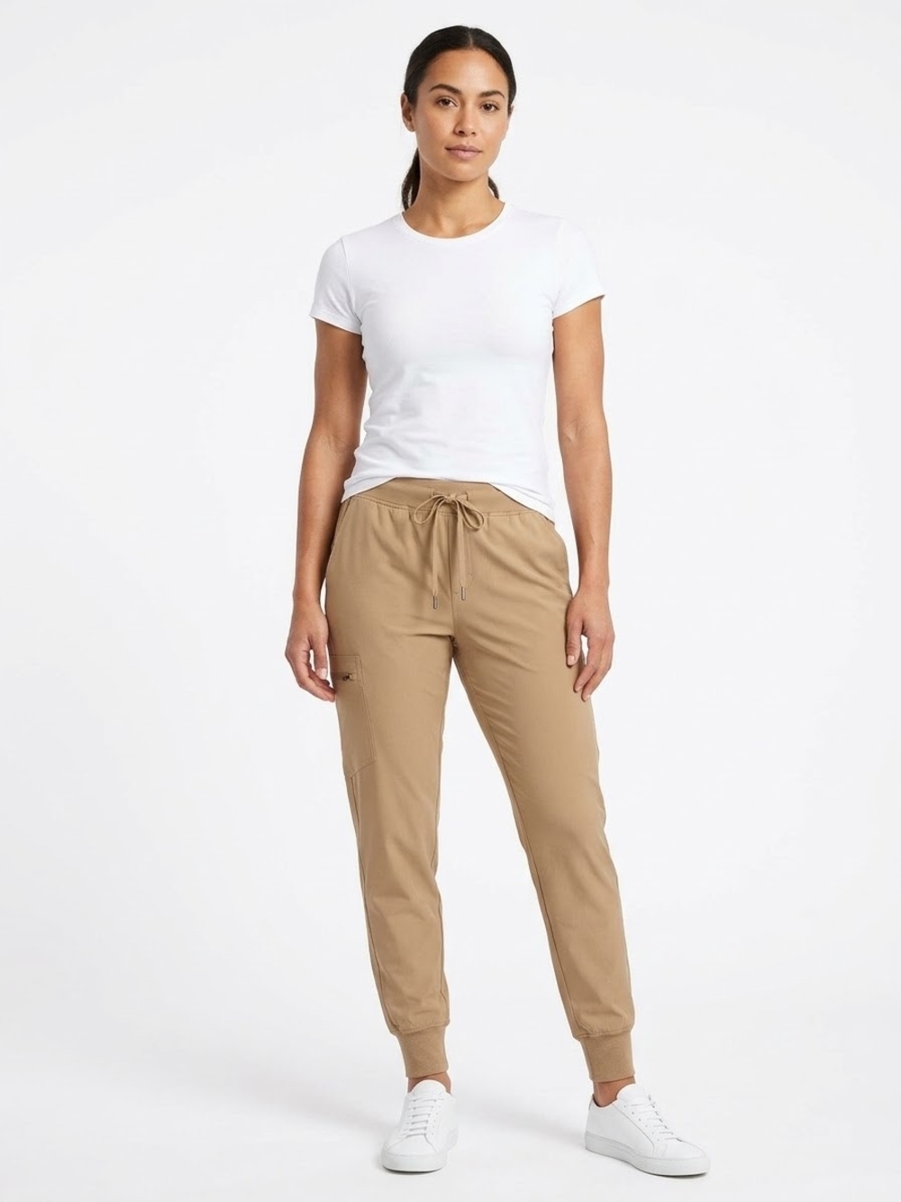 Amazon Women’s Drawstring Jogger Pants in Khaki Size 2X NWOT Waist 19.5in